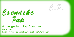 csendike pap business card
